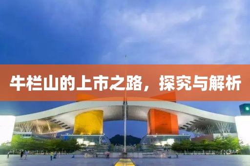 牛栏山的上市之路，探究与解析
