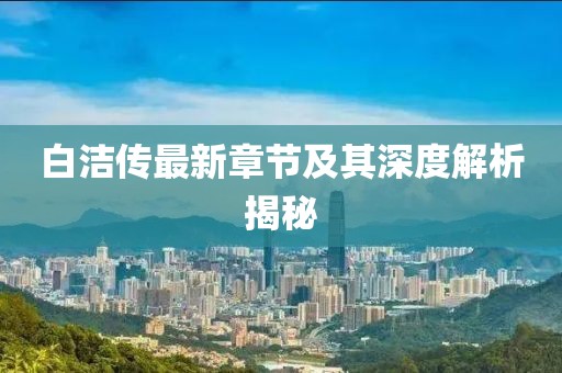 白洁传最新章节及其深度解析揭秘