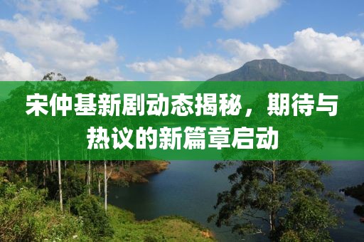 宋仲基新剧动态揭秘，期待与热议的新篇章启动