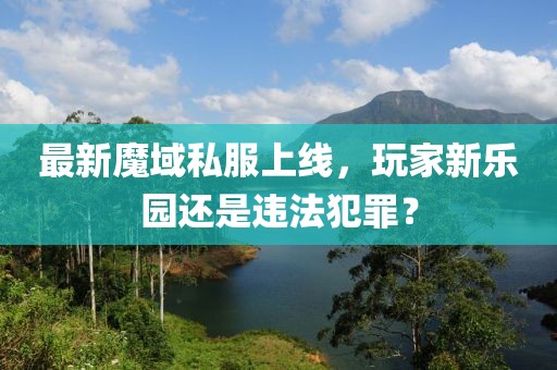 最新魔域私服上线，玩家新乐园还是违法犯罪？