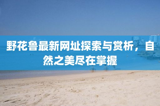 野花鲁最新网址探索与赏析，自然之美尽在掌握