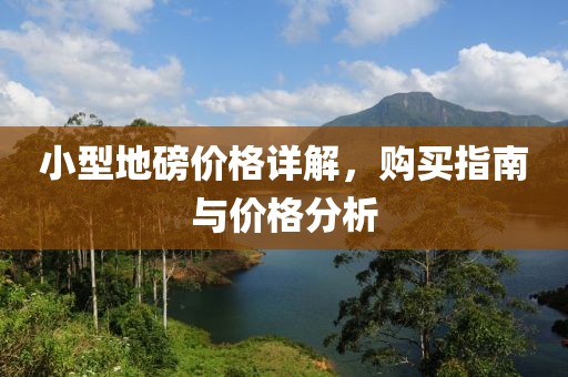 小型地磅价格详解，购买指南与价格分析