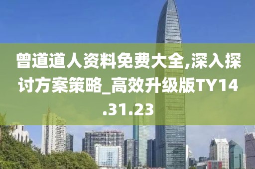 曾道道人资料免费大全,深入探讨方案策略_高效升级版TY14.31.23