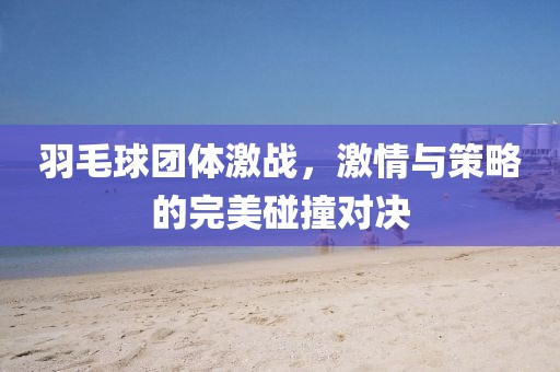 羽毛球团体激战，激情与策略的完美碰撞对决