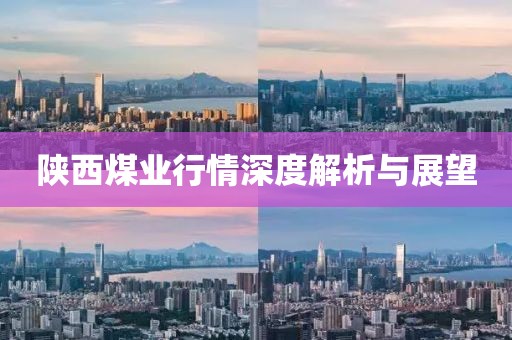 陕西煤业行情深度解析与展望