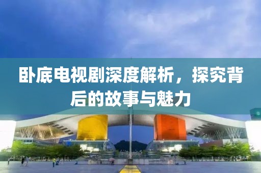 卧底电视剧深度解析，探究背后的故事与魅力