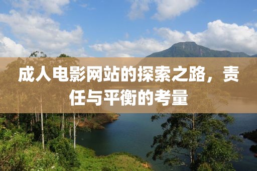 成人电影网站的探索之路，责任与平衡的考量