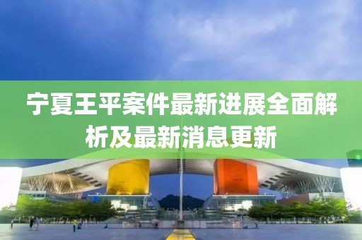 宁夏王平案件最新进展全面解析及最新消息更新