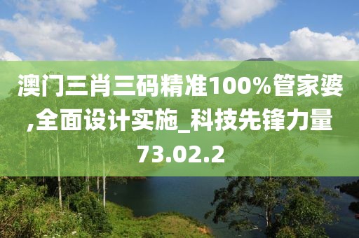 澳门三肖三码精准100%管家婆,全面设计实施_科技先锋力量73.02.2