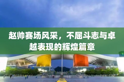 赵帅赛场风采，不屈斗志与卓越表现的辉煌篇章