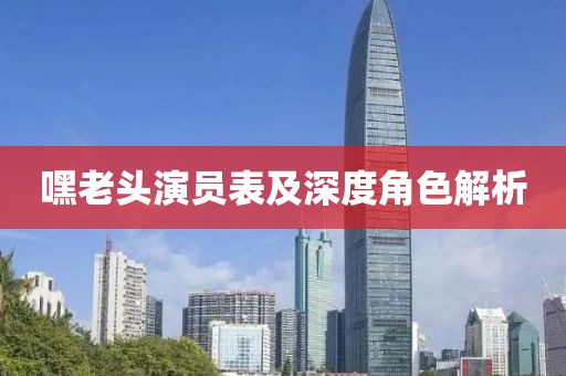 嘿老头演员表及深度角色解析