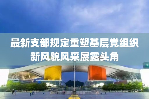最新支部规定重塑基层党组织新风貌风采展露头角
