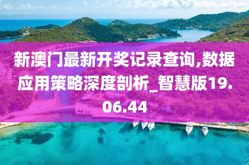 新澳门最新开奖记录查询,数据应用策略深度剖析_智慧版19.06.44