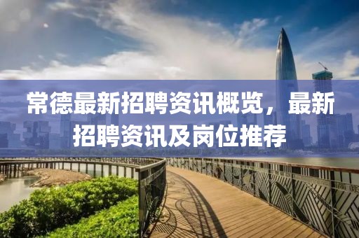 常德最新招聘资讯概览，最新招聘资讯及岗位推荐