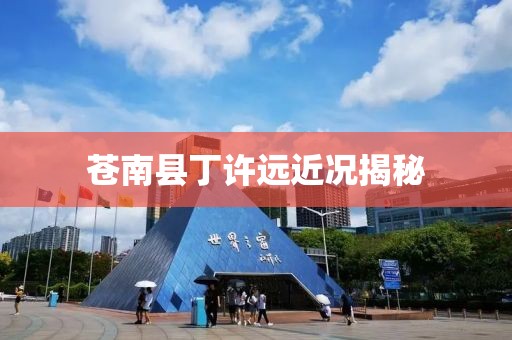 苍南县丁许远近况揭秘
