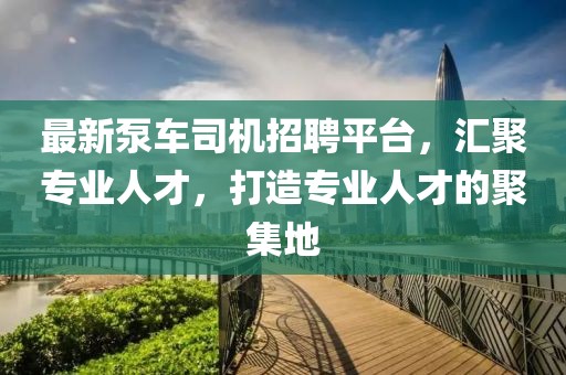 最新泵车司机招聘平台，汇聚专业人才，打造专业人才的聚集地