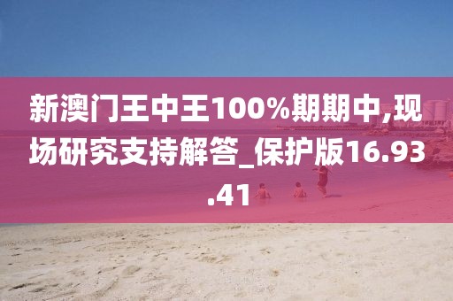 新澳门王中王100%期期中,现场研究支持解答_保护版16.93.41