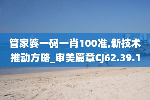 管家婆一码一肖100准,新技术推动方略_审美篇章CJ62.39.10
