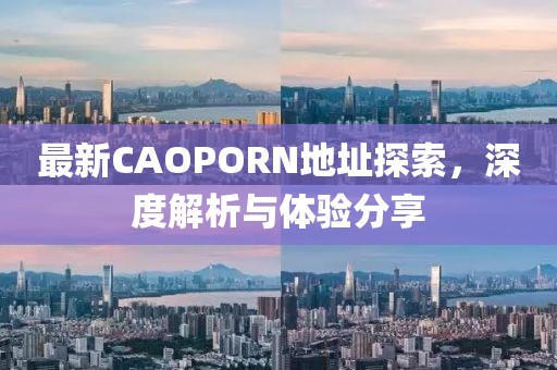 最新CAOPORN地址探索，深度解析与体验分享