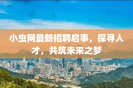 小虫网最新招聘启事，探寻人才，共筑未来之梦