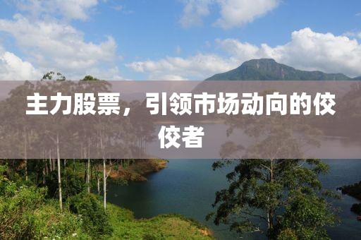 主力股票，引领市场动向的佼佼者