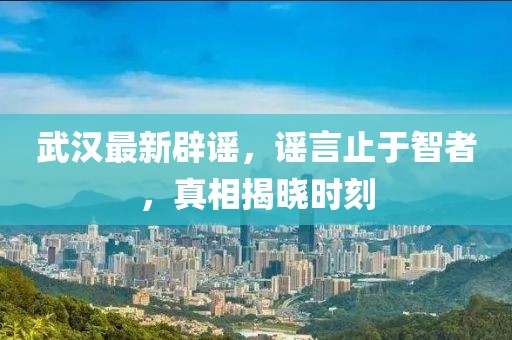 武汉最新辟谣，谣言止于智者，真相揭晓时刻