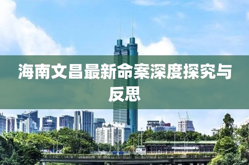 海南文昌最新命案深度探究与反思