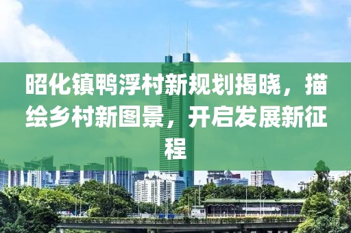 昭化镇鸭浮村新规划揭晓，描绘乡村新图景，开启发展新征程