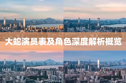 大蛇演员表及角色深度解析概览