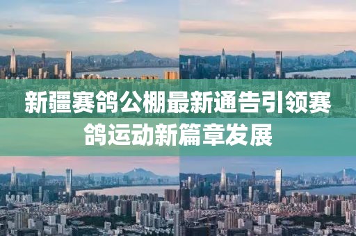 新疆赛鸽公棚最新通告引领赛鸽运动新篇章发展