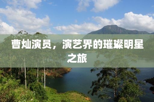 曹灿演员，演艺界的璀璨明星之旅