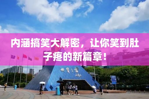 内涵搞笑大解密，让你笑到肚子疼的新篇章！