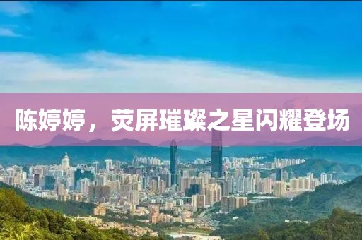 陈婷婷，荧屏璀璨之星闪耀登场