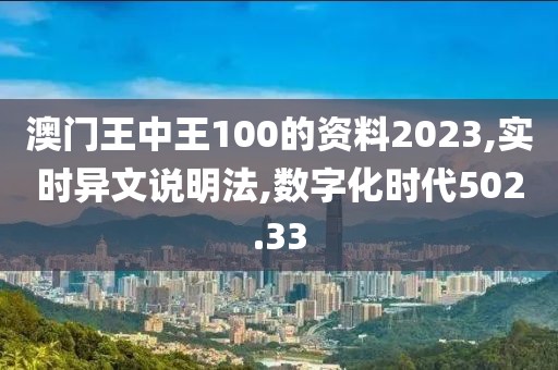 澳门王中王100的资料2023,实时异文说明法,数字化时代502.33