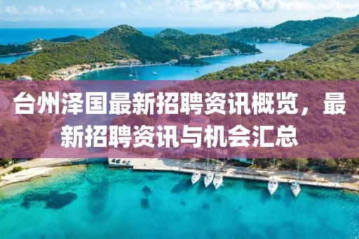 台州泽国最新招聘资讯概览，最新招聘资讯与机会汇总