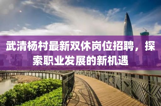 武清杨村最新双休岗位招聘，探索职业发展的新机遇