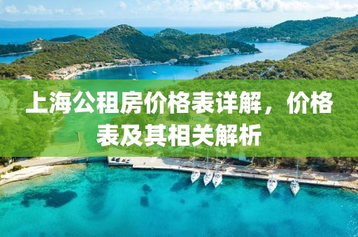 上海公租房价格表详解，价格表及其相关解析