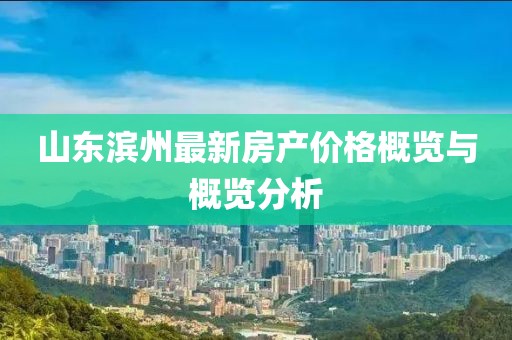 山东滨州最新房产价格概览与概览分析