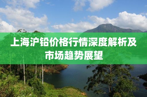 上海沪铅价格行情深度解析及市场趋势展望