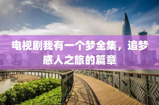 电视剧我有一个梦全集，追梦感人之旅的篇章