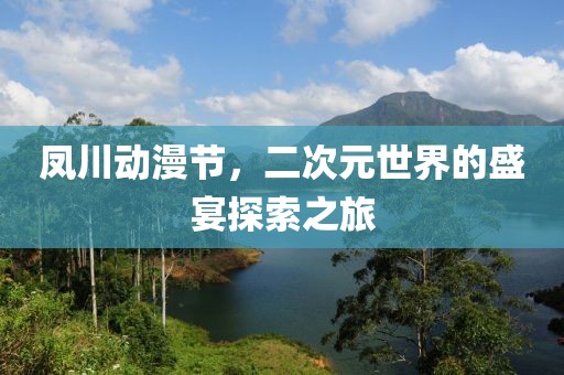 凤川动漫节，二次元世界的盛宴探索之旅
