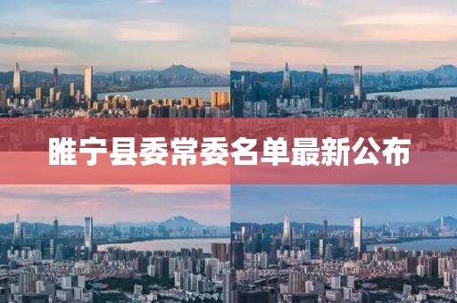 睢宁县委常委名单最新公布
