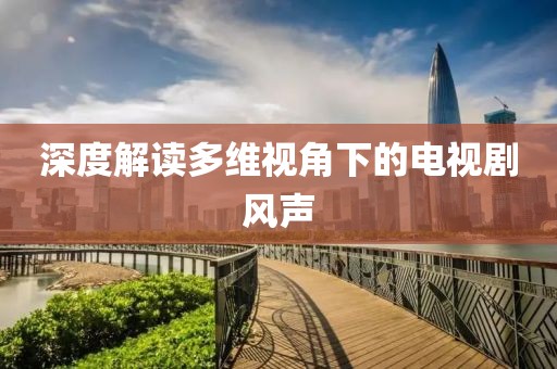 深度解读多维视角下的电视剧风声