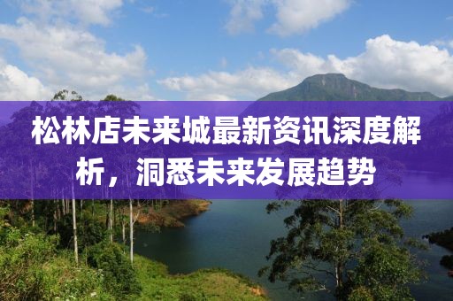 松林店未来城最新资讯深度解析，洞悉未来发展趋势