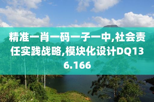 精准一肖一码一子一中,社会责任实践战略,模块化设计DQ136.166