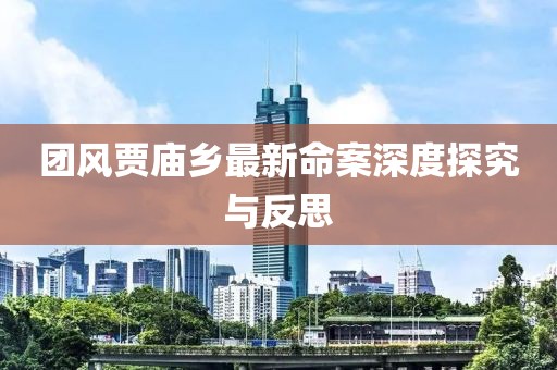团风贾庙乡最新命案深度探究与反思