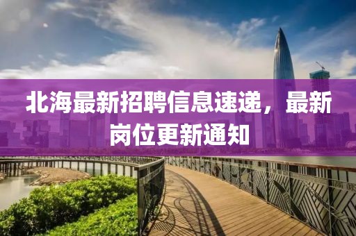 北海最新招聘信息速递，最新岗位更新通知