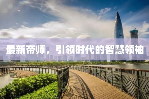 最新帝师，引领时代的智慧领袖