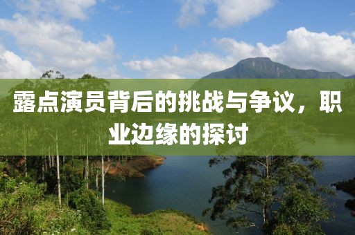 露点演员背后的挑战与争议，职业边缘的探讨