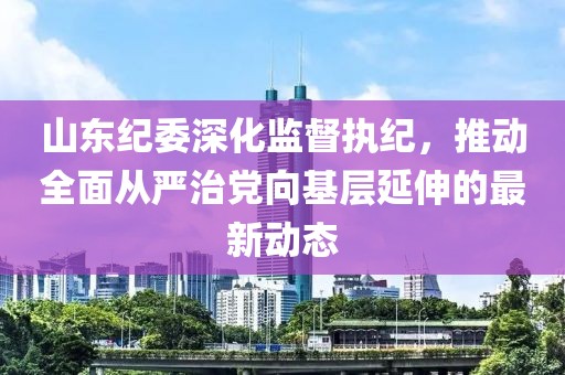 山东纪委深化监督执纪，推动全面从严治党向基层延伸的最新动态